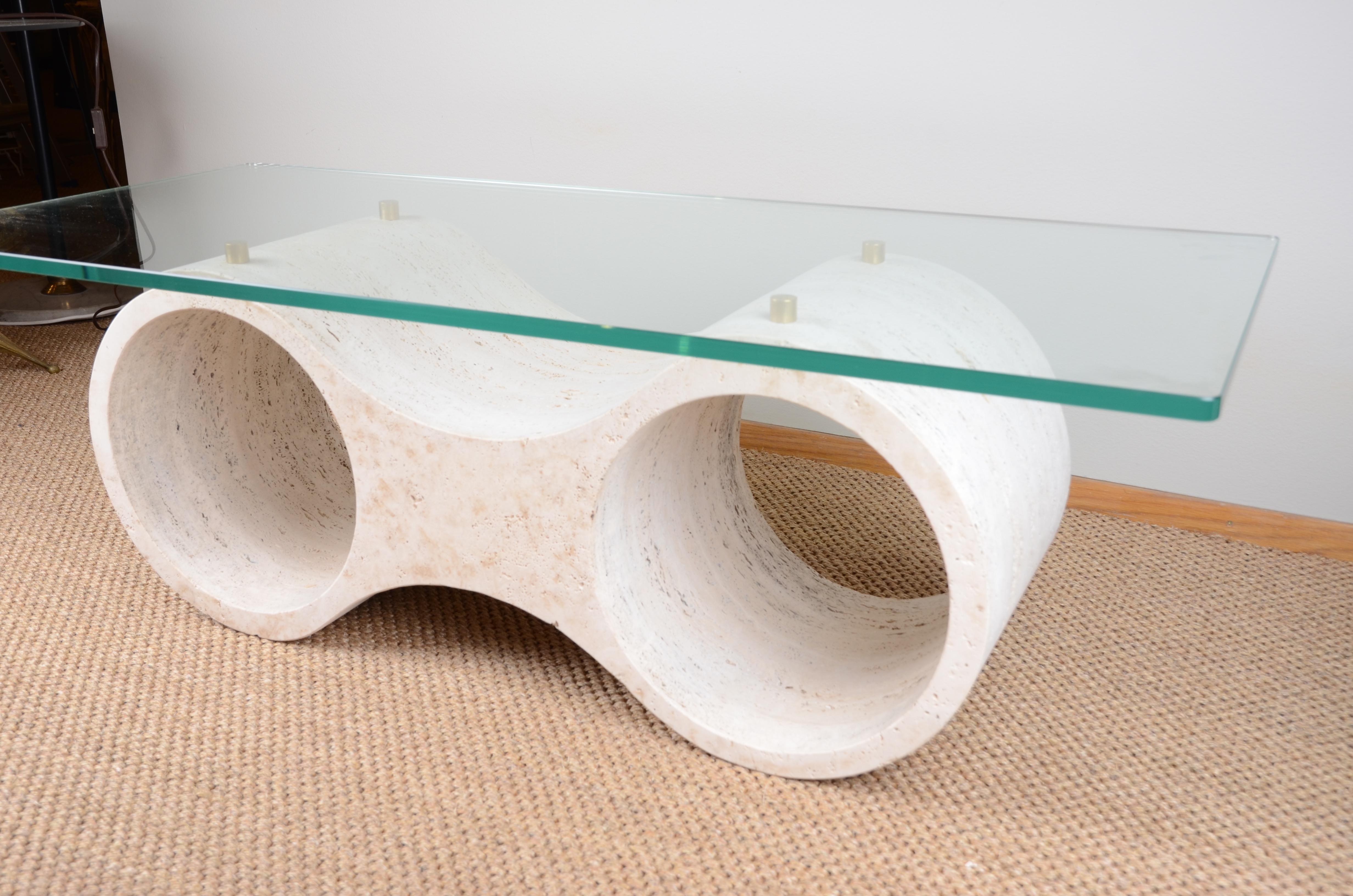 Sofa Table, Travertine, Italy, 1970s For Sale 6