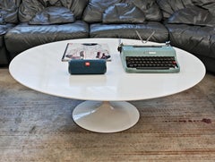 Sofa Table "Tulip" with white laminated top by Eero Saarinen for Knoll