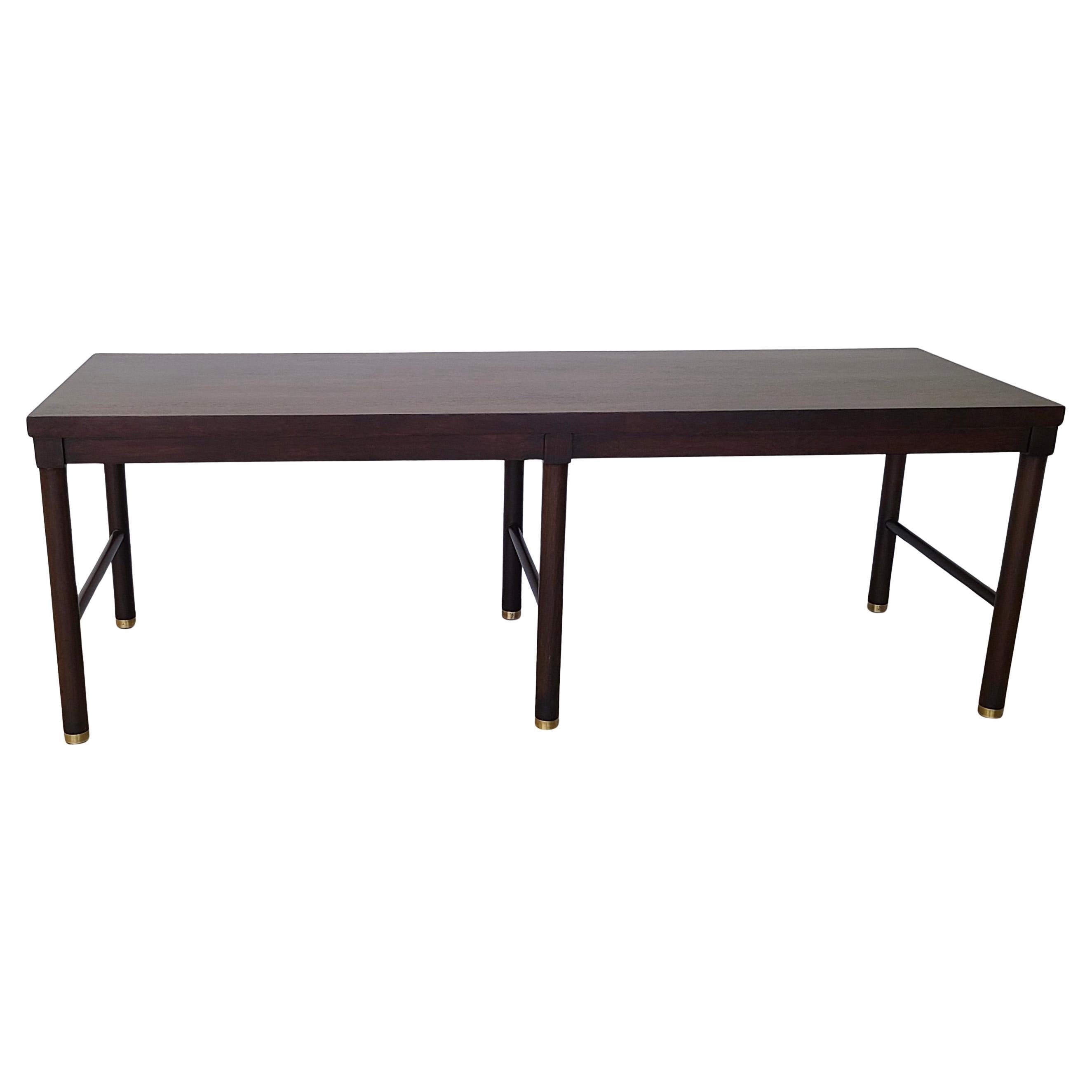 Sofa Table with Pair Nesting Cocktail Tables in the manner of Harvey Probber For Sale 7