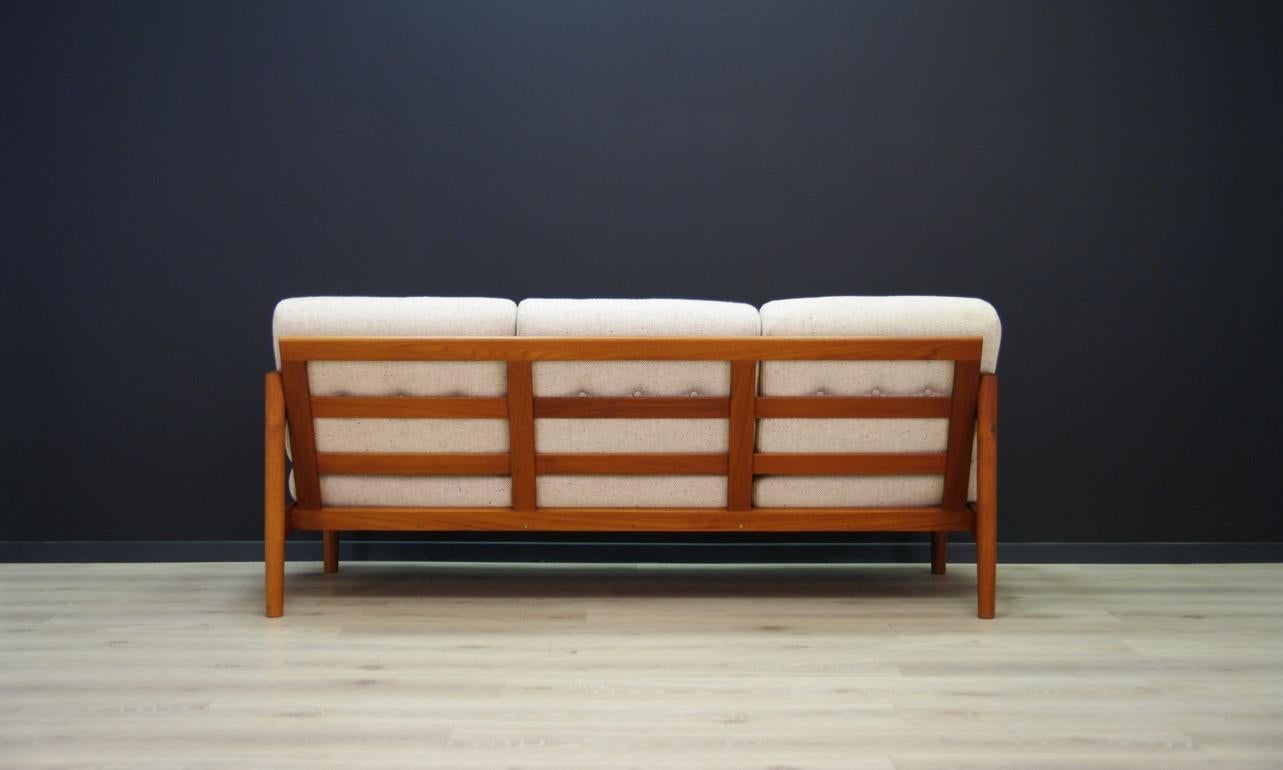 Sofa Teak Vintage 1960-1970 Danish Design In Good Condition In Szczecin, Zachodniopomorskie