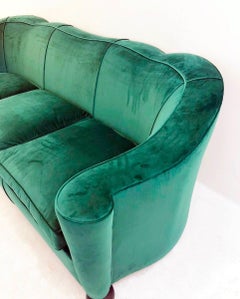 Sofa Three-Seat by Jules Leleu, France 1940's - New Upholstery