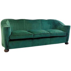 Sofa Three-Seat by Jules Leleu, France 1940's - New Upholstery