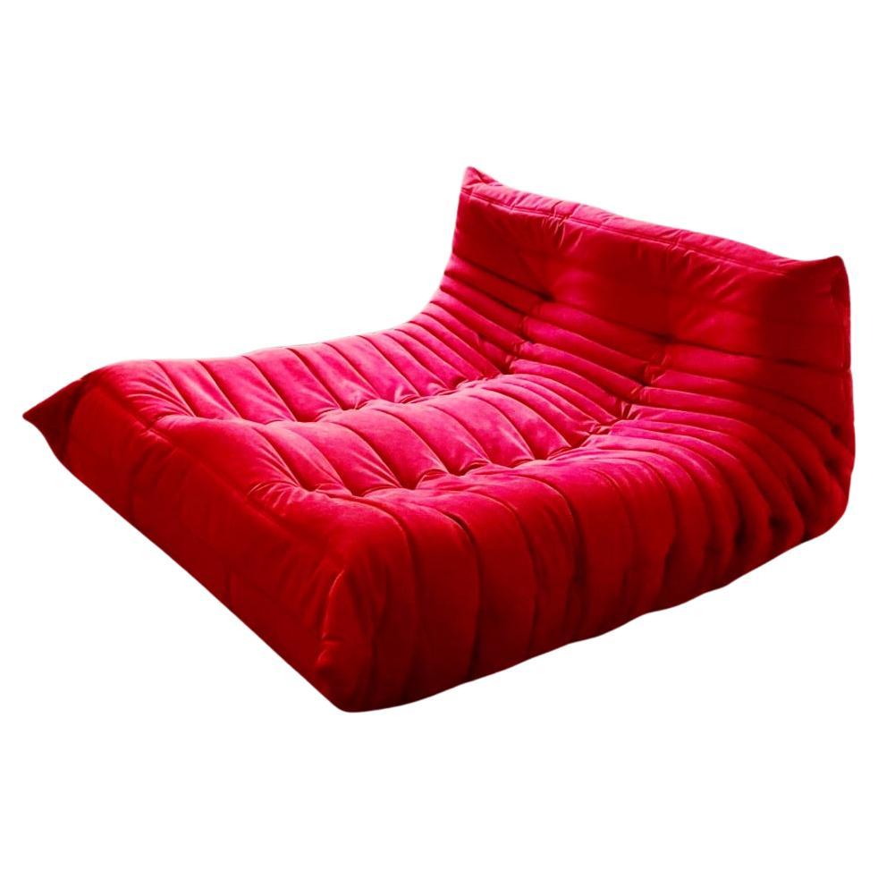 Vacuum-Packed, Comfy Mid Century Togo Lounge Sofa Modern Backrest White Corduroy Armless Retro Decorative Cozy Seat for Indoor