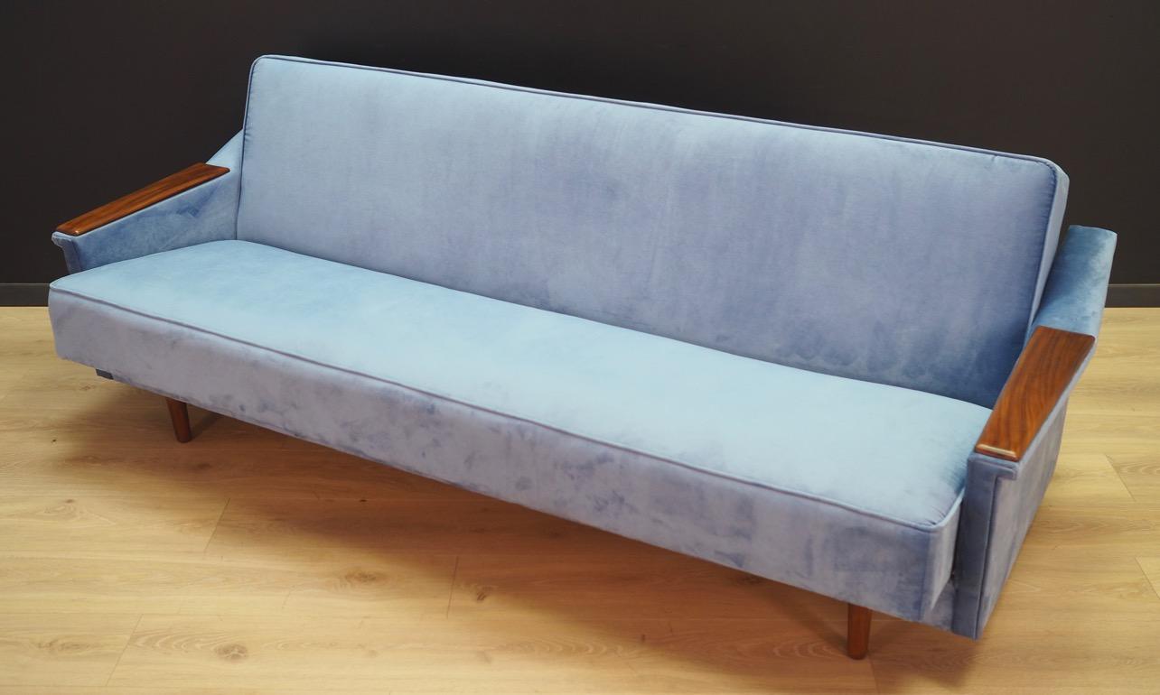 Scandinavian Sofa Vintage 1960s Danish Design Retro Blue For Sale