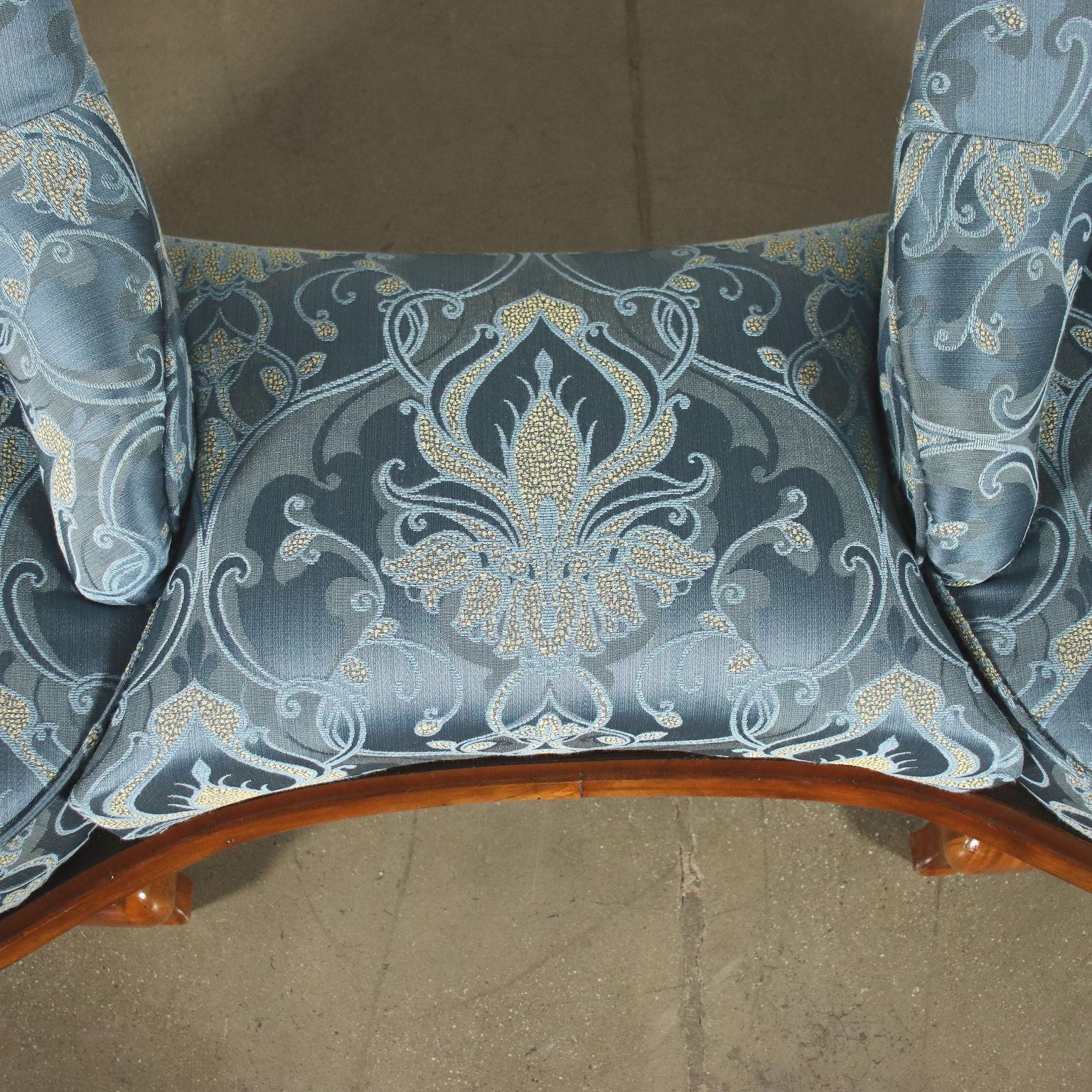 Sofa Walnut Padded Italy End of 19th Early 20th Century 1