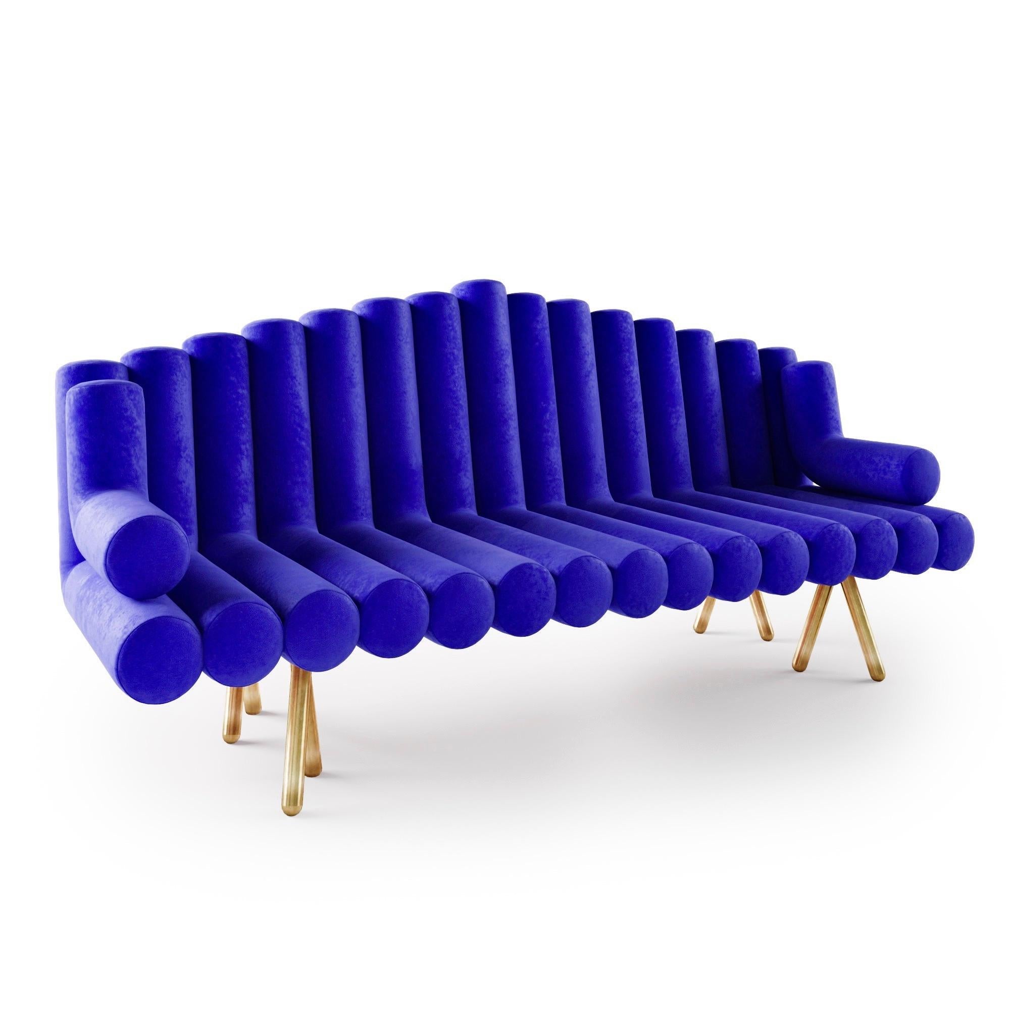 The Flute Sofa takes its inspiration from the pan flute. Unique and beautiful the Flute Sofa is one of Troy Smith's best sellers. Built to exacting standards and quality. The flute sofa is elegantly crafted and built to last. Each tube is