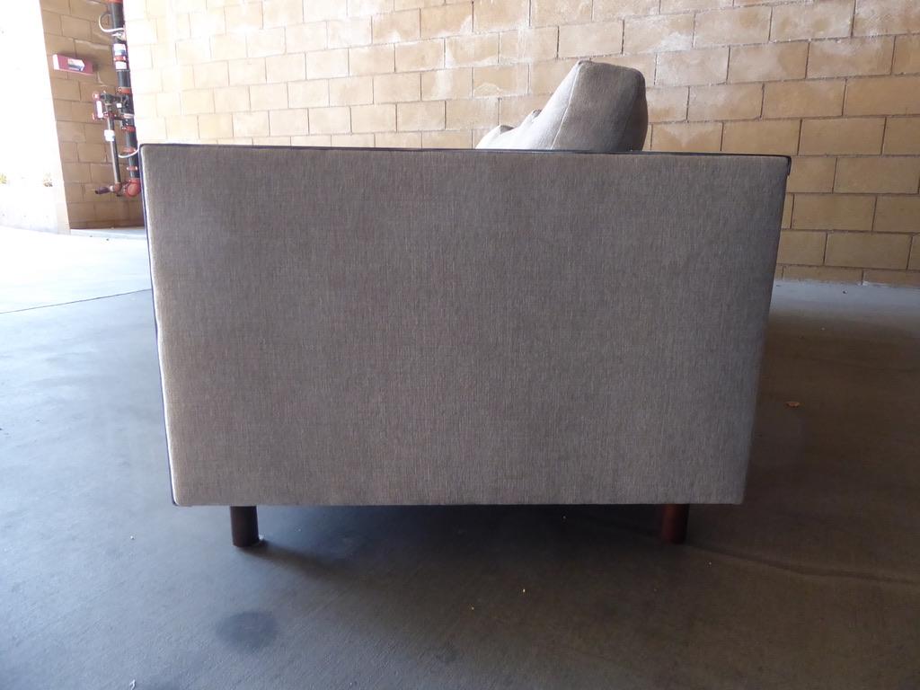 Sofa with Chrome Detail in the Style of Milo Baughman for Thayer Coggin For Sale 2