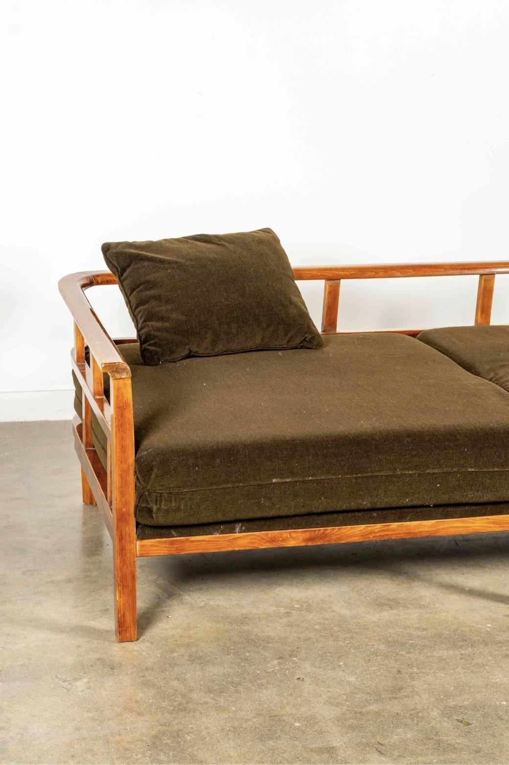 Sofa with Curved Wood Frame 2