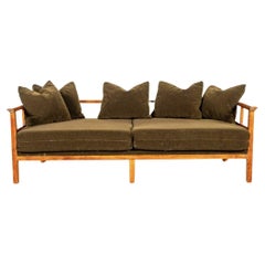 Sofa with Curved Wood Frame