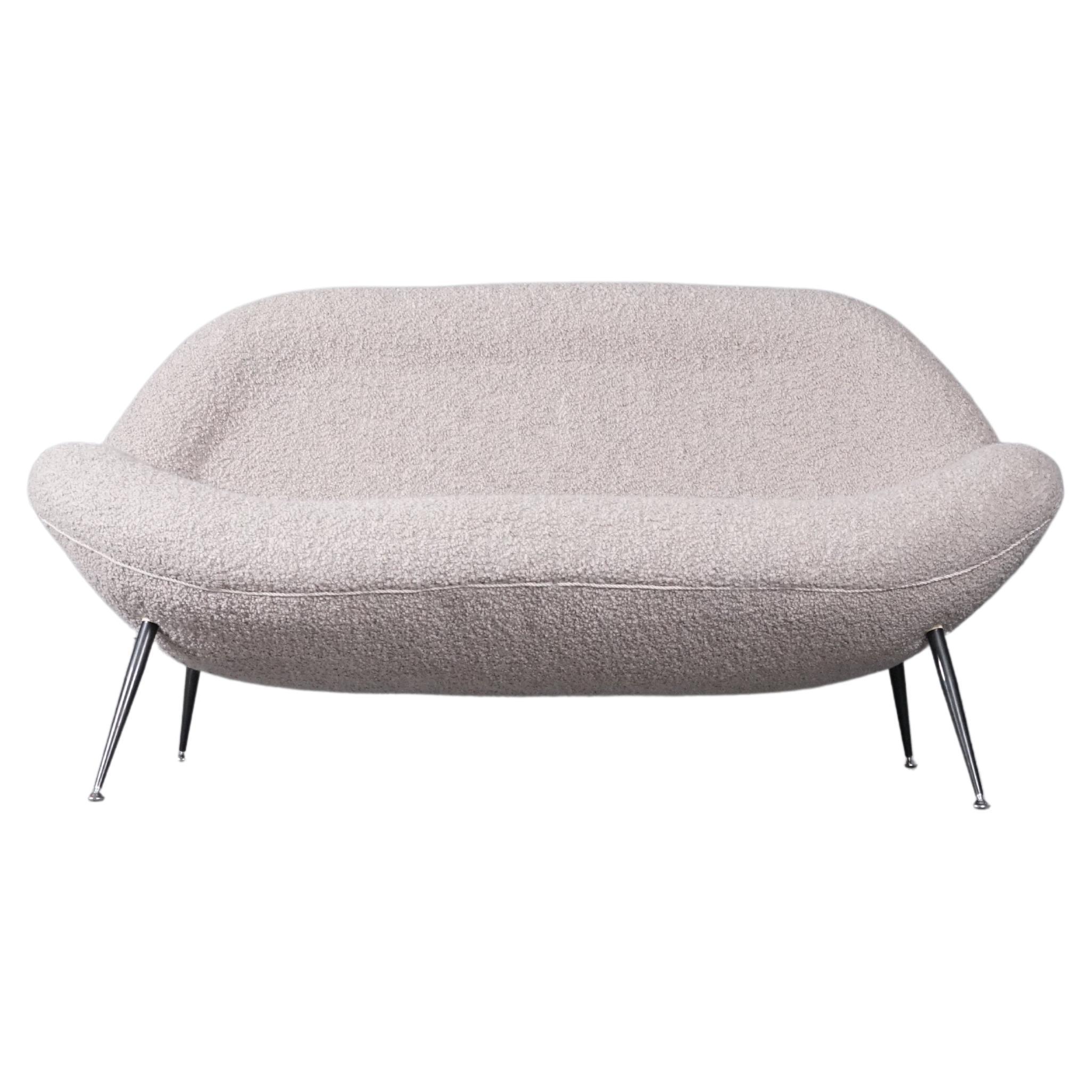 Sofa with Dedar Boucle Fabric by Fritz Neth for Correcta, 1950s For Sale