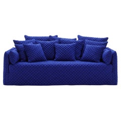 Divano con seduta profonda Gervasoni Ghost 16 design Paola Navone - 3D Blu
