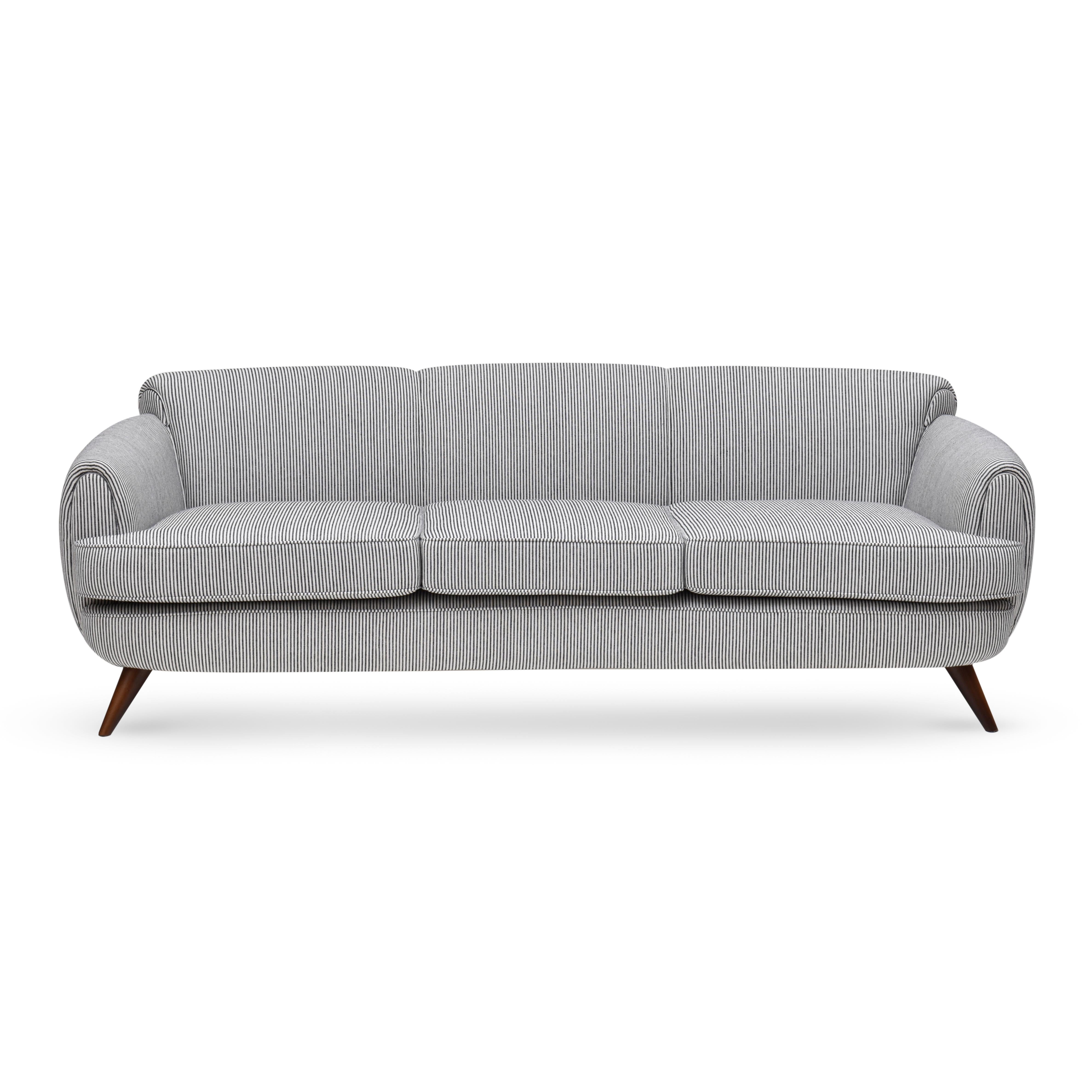 Brazilian Sofa with Ebonized Toothpick Legs, by Teperman