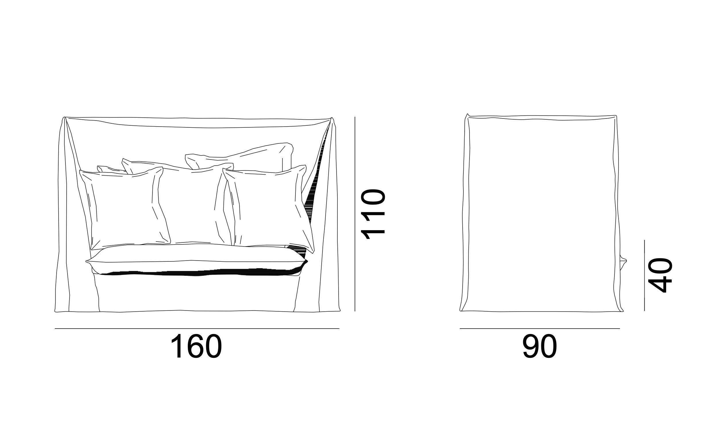 Sofa mit hoher Rückenlehne Gervasoni Ghost 18 design Paola Navone - Weißes Leinen (Zeitgenössisch) im Angebot