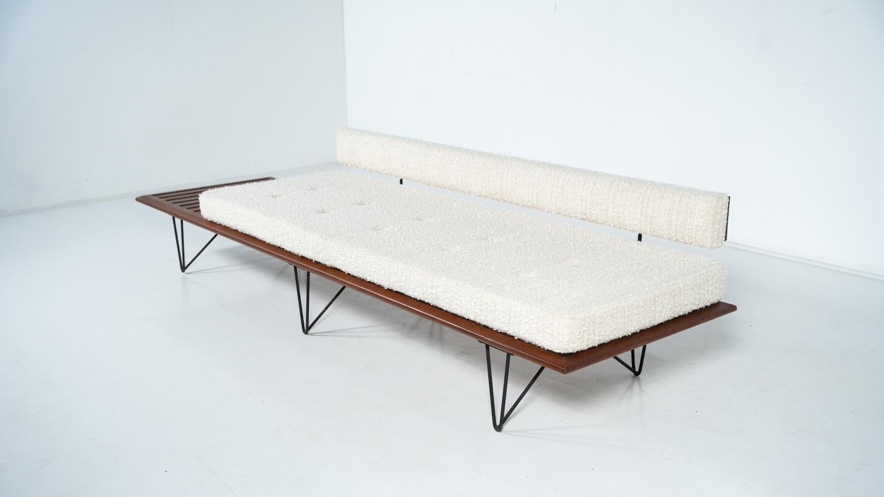 Sofá con tablero integrado de Carlo Hauner y Martin Eisler para Forma, años 50 en venta 5