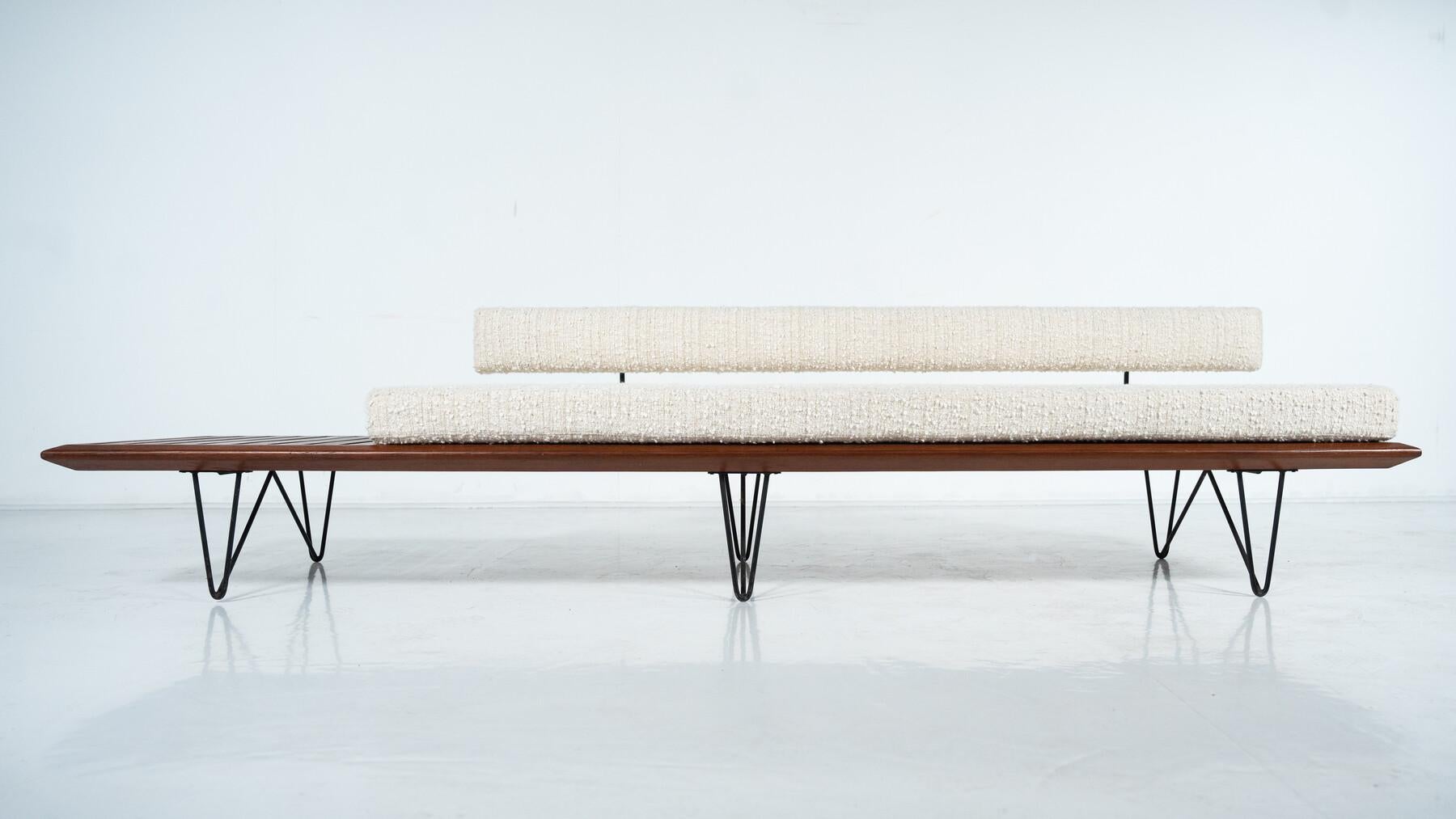 Sofá con tablero integrado de Carlo Hauner y Martin Eisler para Forma, años 50 en venta 6