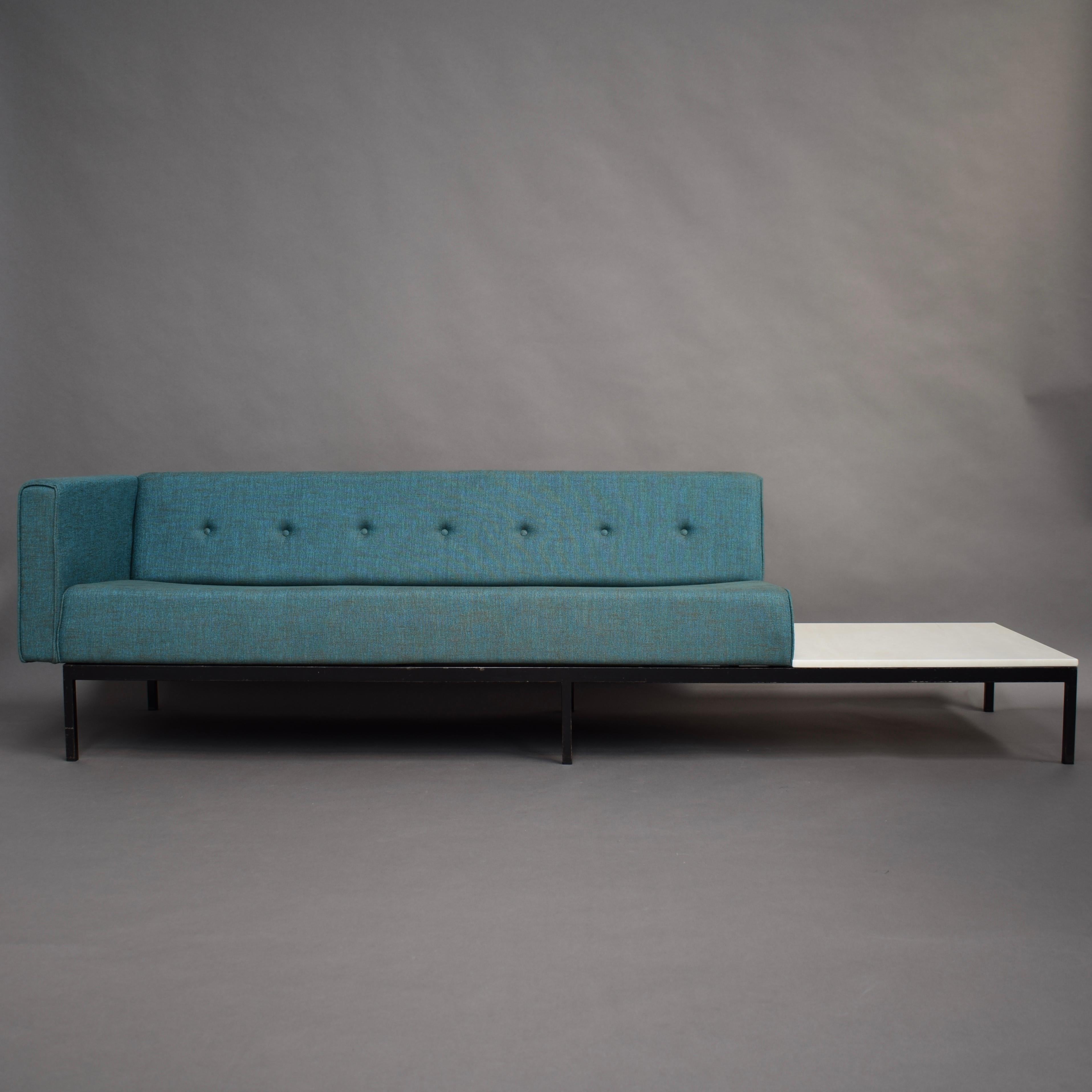 Mid-Century Modern Sofa with Marble Coffee Table by Kho Liang Ie for Artifort, circa 1960