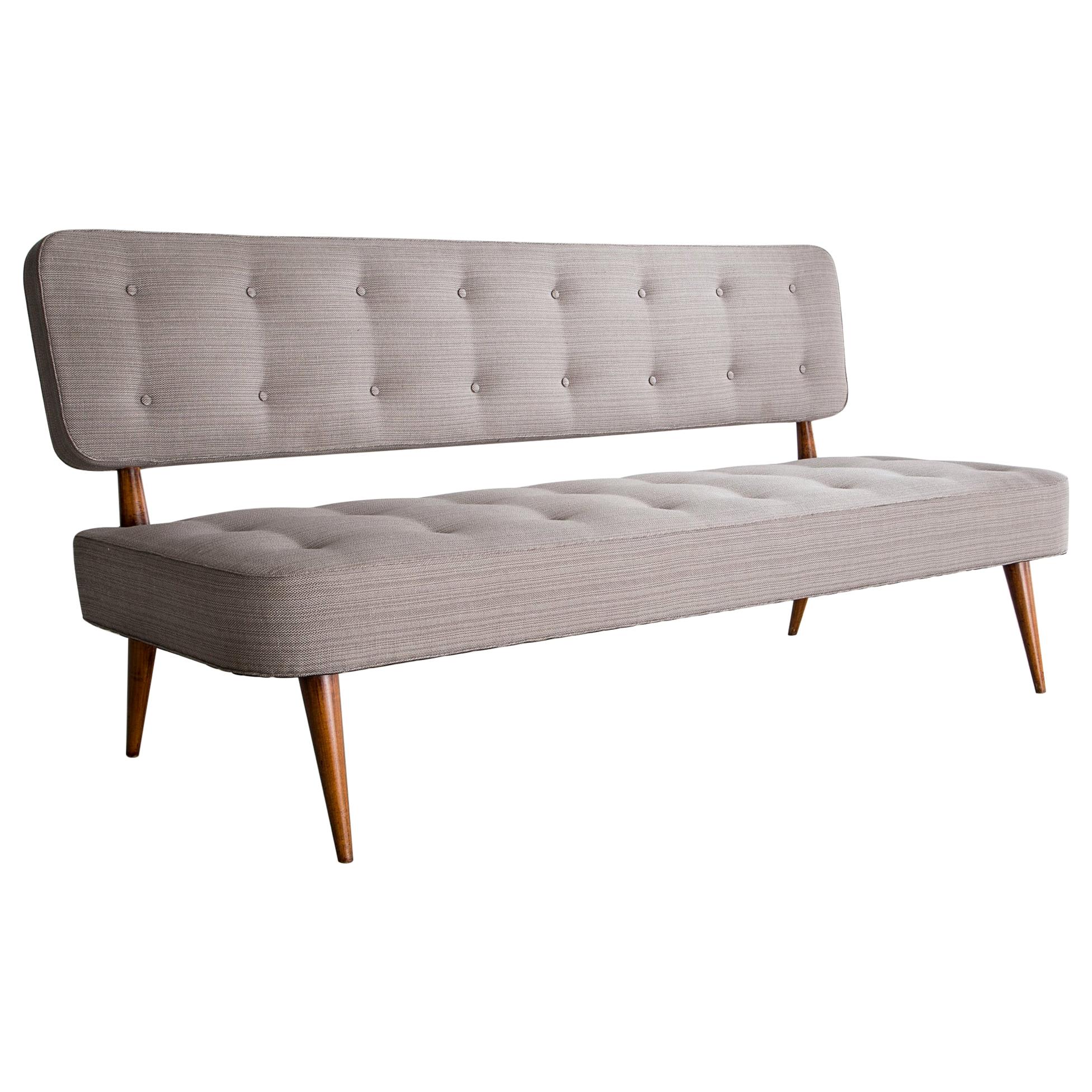 Sofa with Rosewood Frame by Joaquim Tenreiro, 1950s