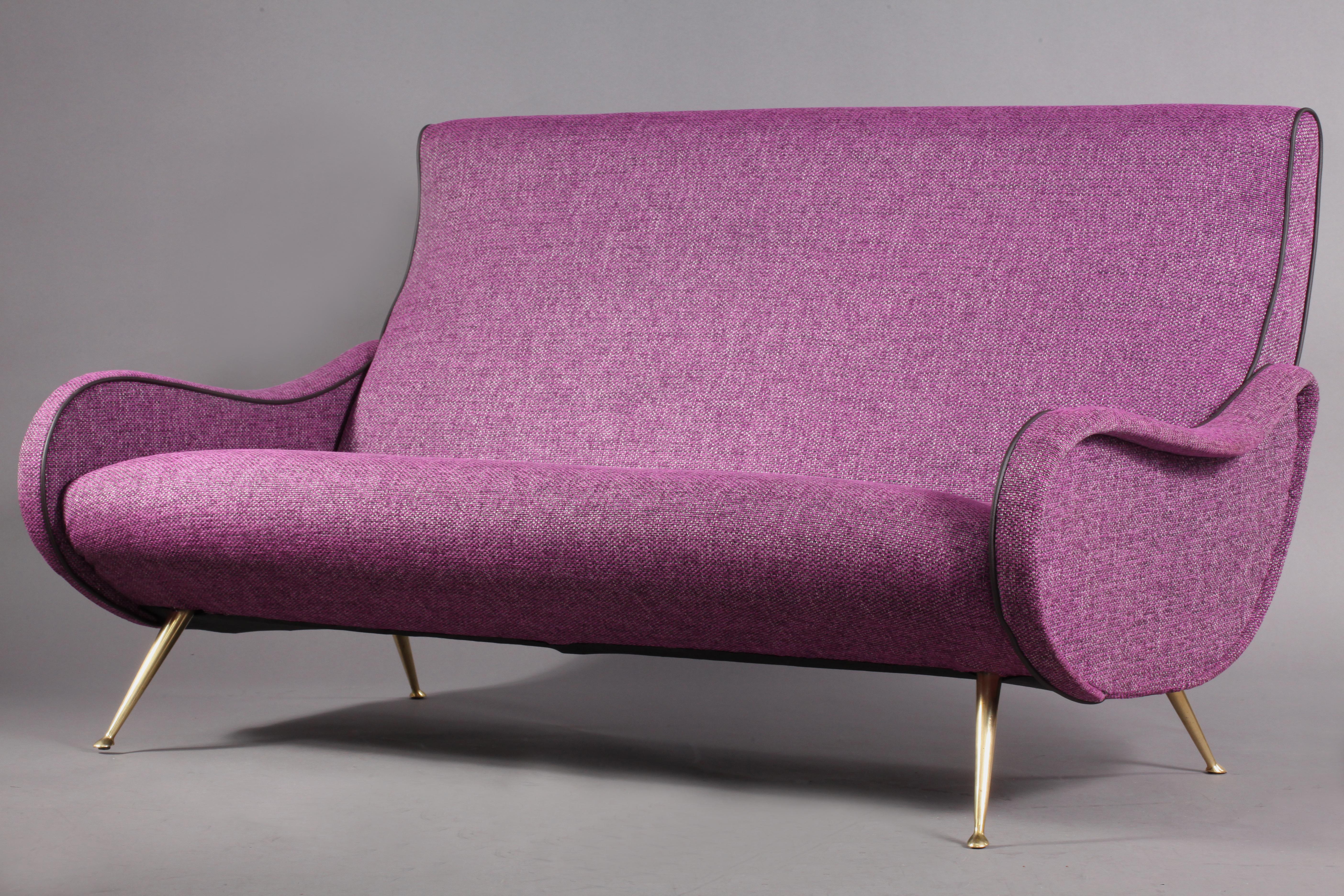Sofa with Two Lady Chairs Marco Zanuso Style, Italy, 1950 1