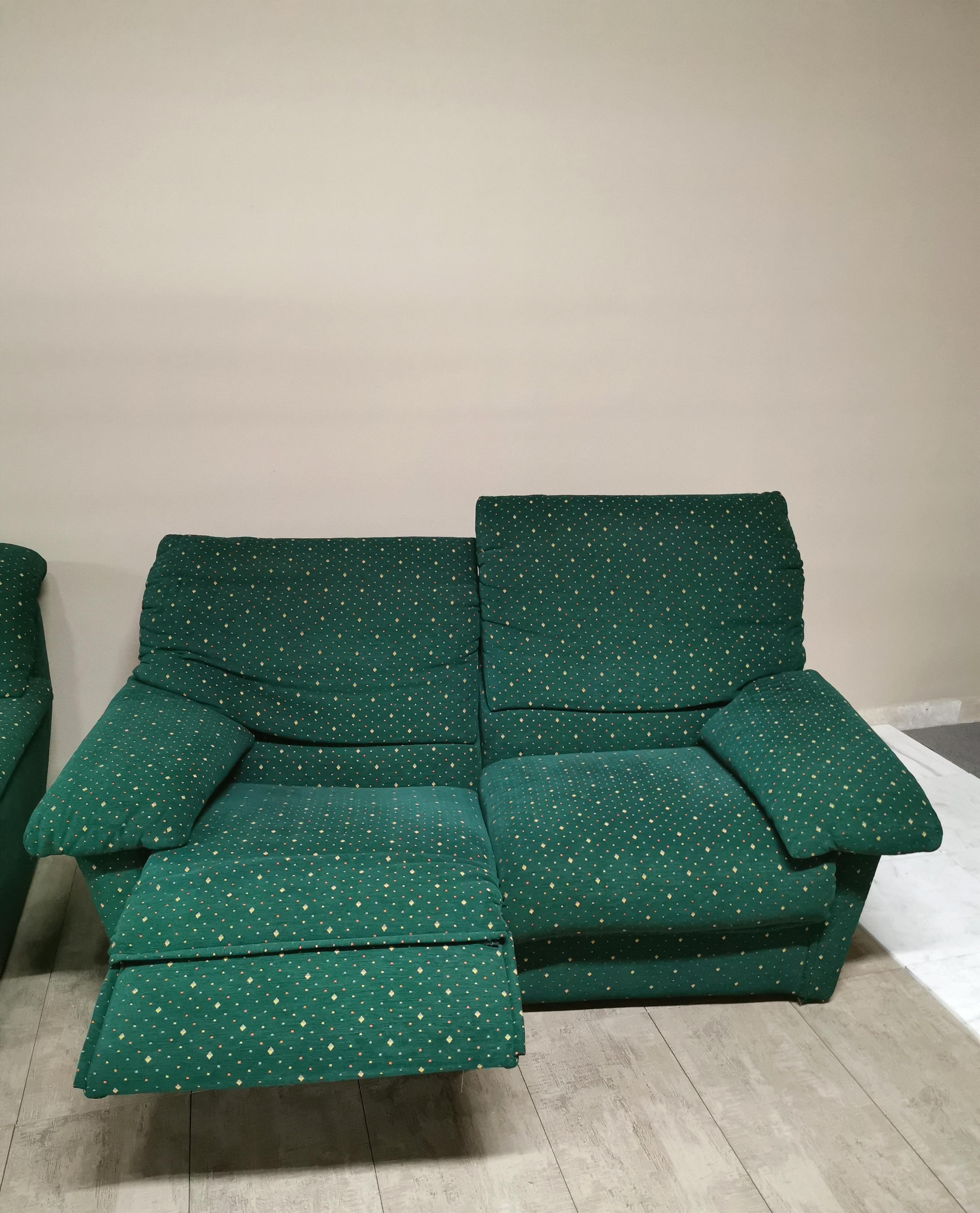 Sofas Living Room Green Velvet by Pol 74 Postmodern 2 3 Seat Italy 1990 Set of 2 2