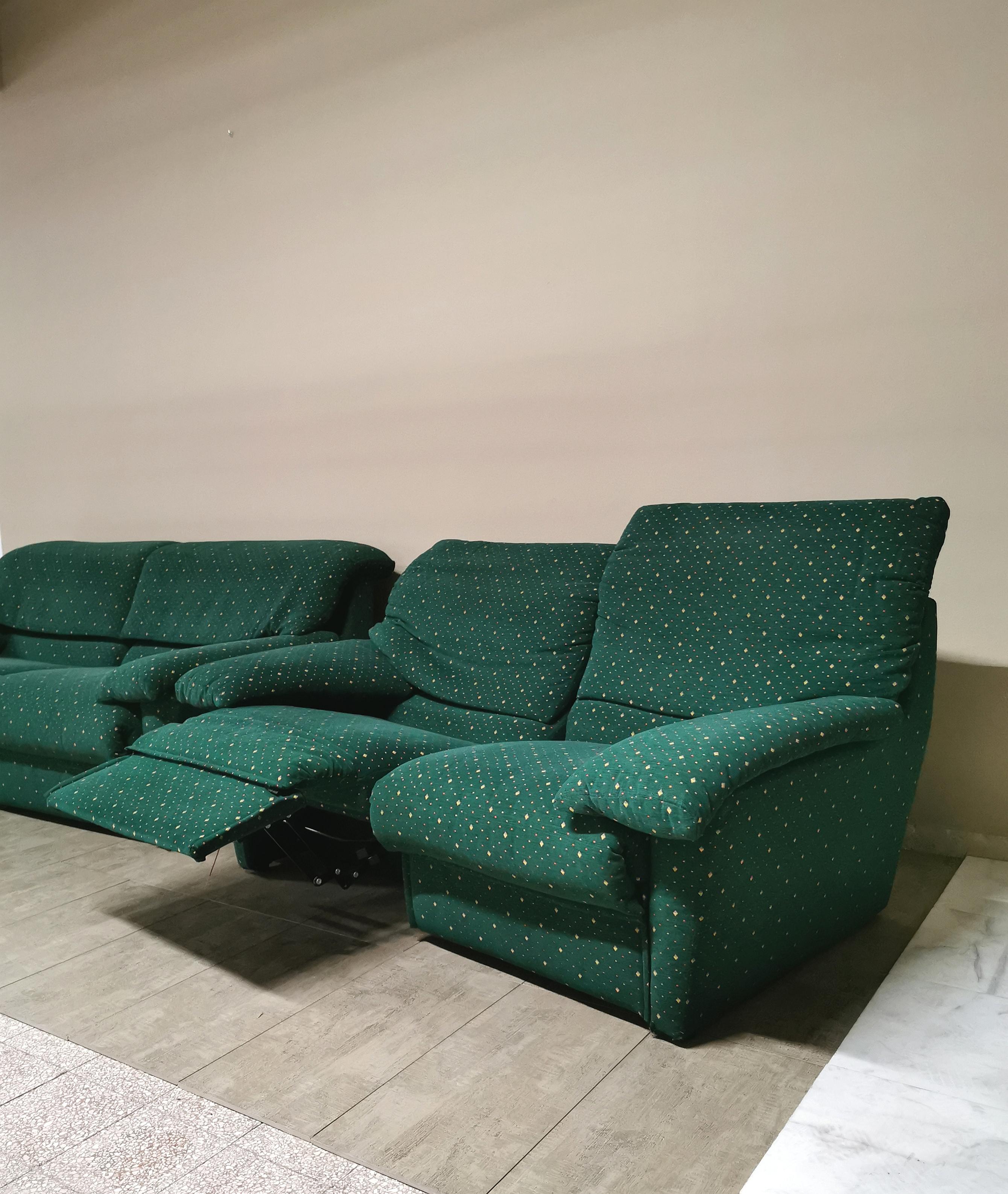 Sofas Living Room Green Velvet by Pol 74 Postmodern 2 3 Seat Italy 1990 Set of 2 3