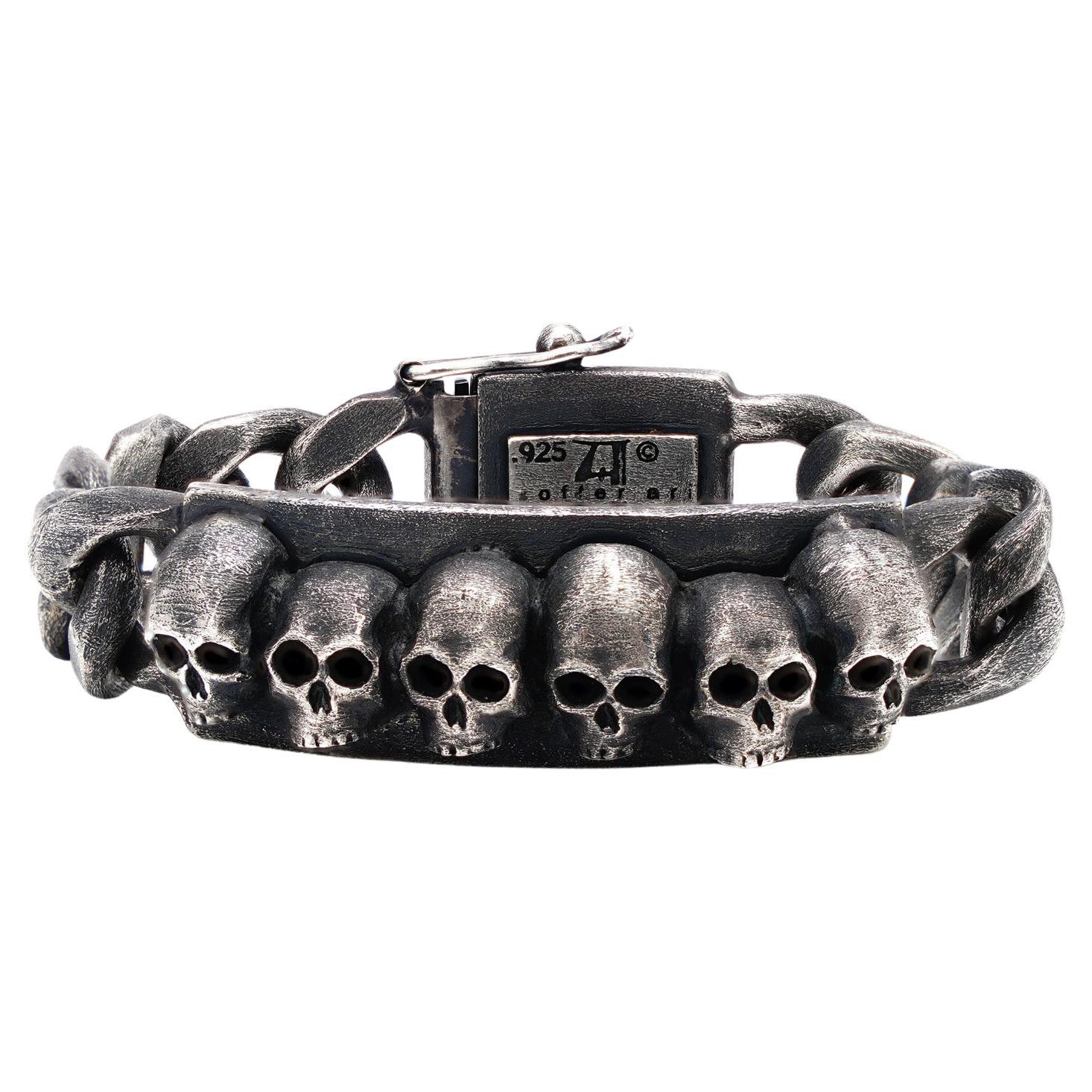Skull Bracelet - 15 For Sale on 1stDibs | skull bracelets, black 