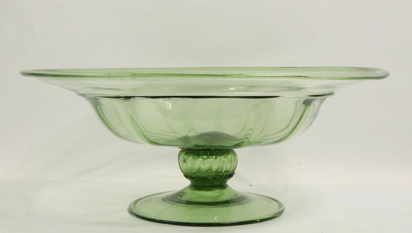 Italian Soffiati Murano Compote Possibly by Zecchin