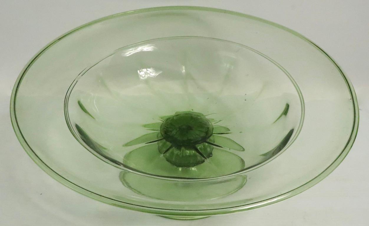 Art Glass Soffiati Murano Compote Possibly by Zecchin