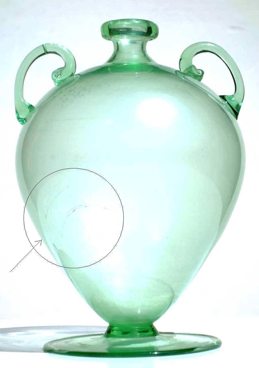 Art déco Vase « Soffiati » Vittorio Zecchin par MVM des années 1920 en verre de Murano en vente