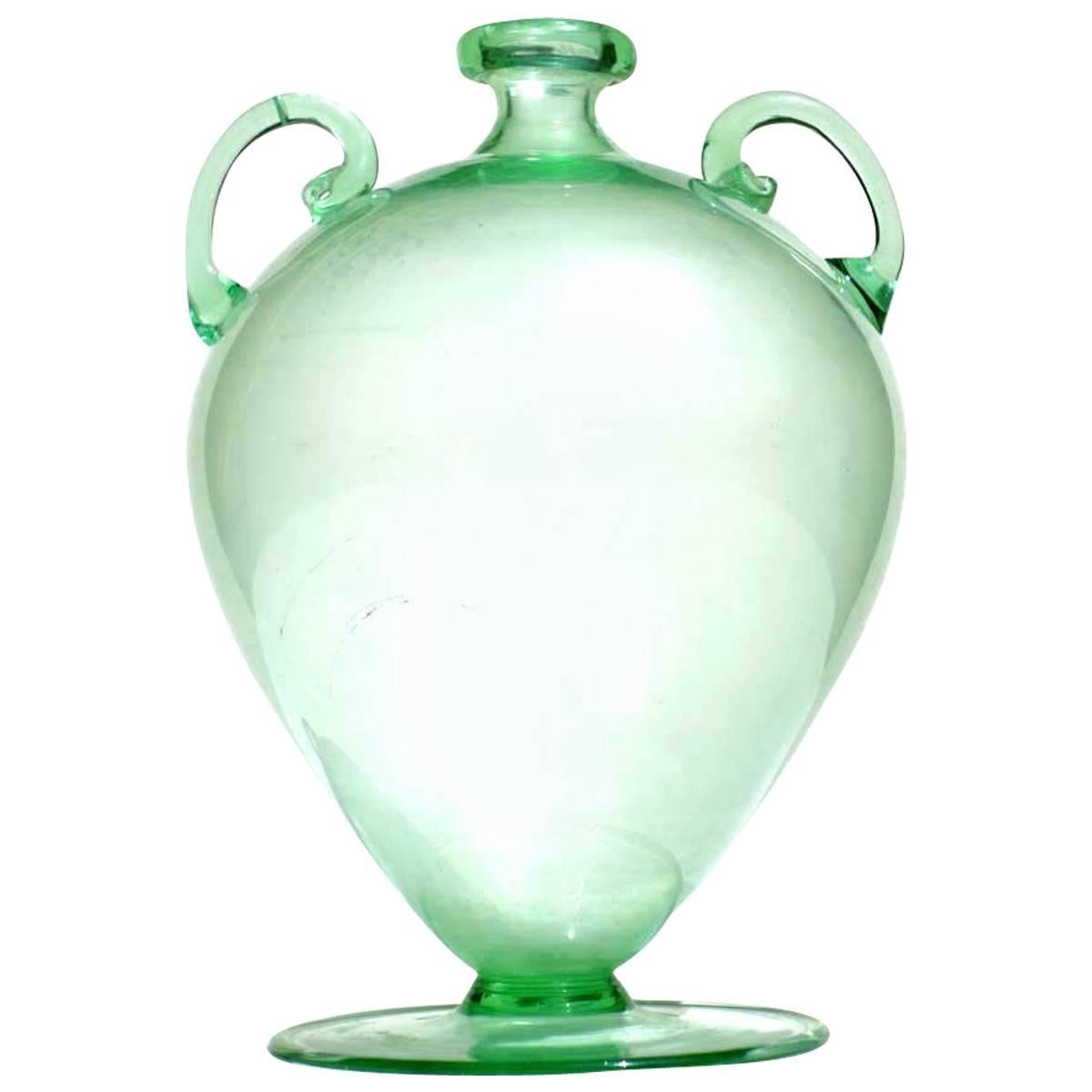 "Soffiati" Vittorio Zecchin by MVM 1920s Murano Glass Vase For Sale