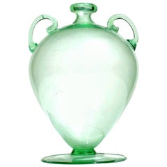 Vintage "Soffiati" Vittorio Zecchin by MVM 1920s Murano Glass Vase