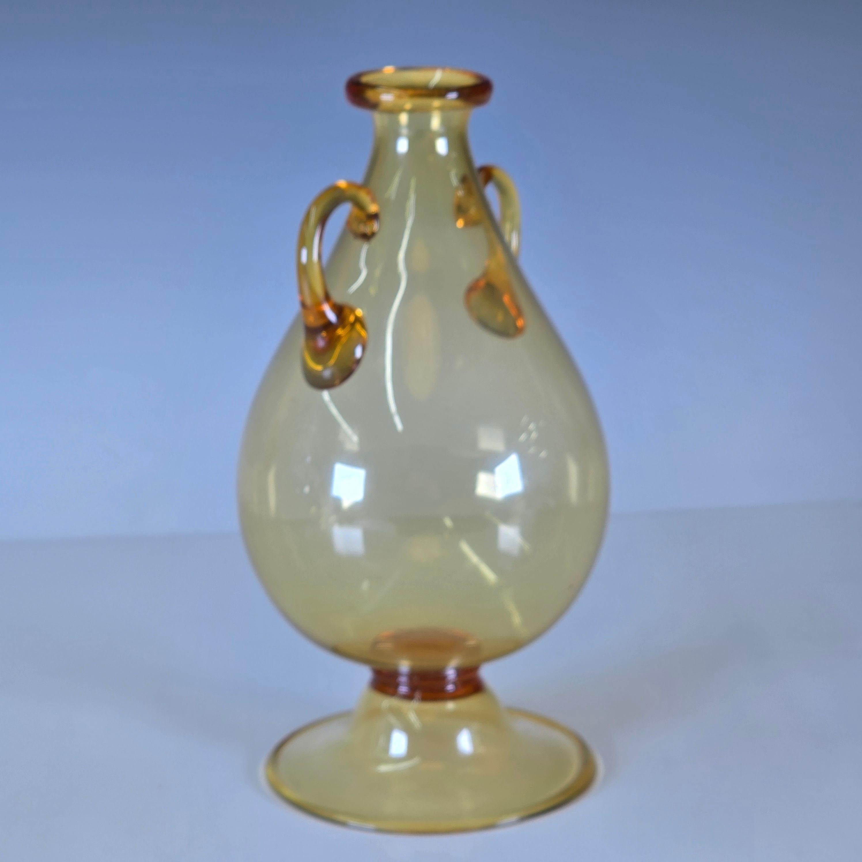 Vetro artistico Vaso Soffiato di Vittorio Zecchin in vendita