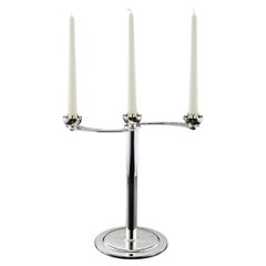 Soffio 3-Candle Silver Candelabra