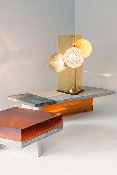Tischleuchte „Soffio I“ von Draga & Aurel, Murano-Glas, Edelstahl und LED, 21. Jahrhundert