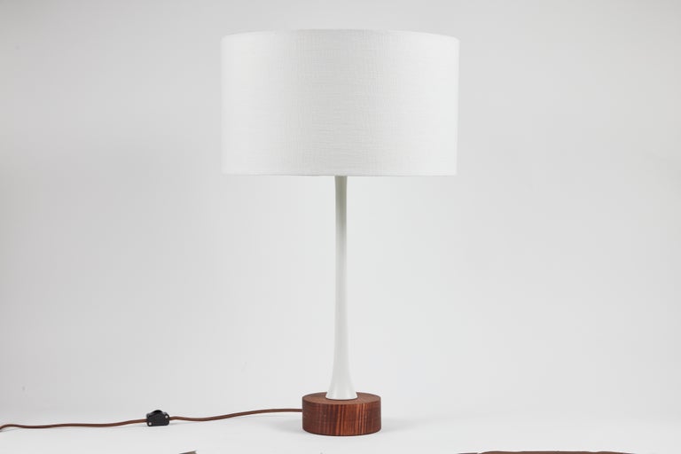 Mid-Century Modern 'Sofi' Metal and Wood Table Lamp by Alvaro Benitez For Sale