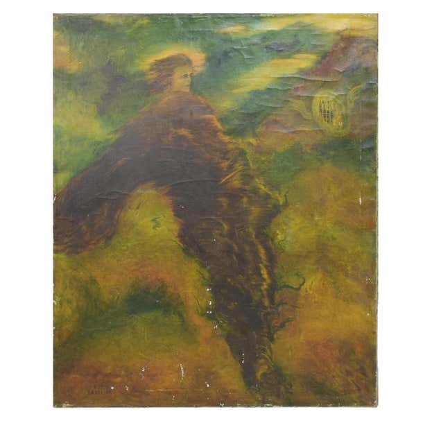 1960s Sofia Bassi Art Mexican Surrealist Painting El Coil For Sale at ...