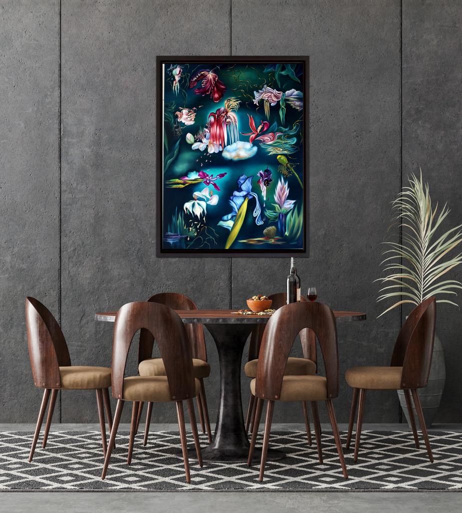 Jardin secret - Contemporain Painting par Sofia Fotiadou