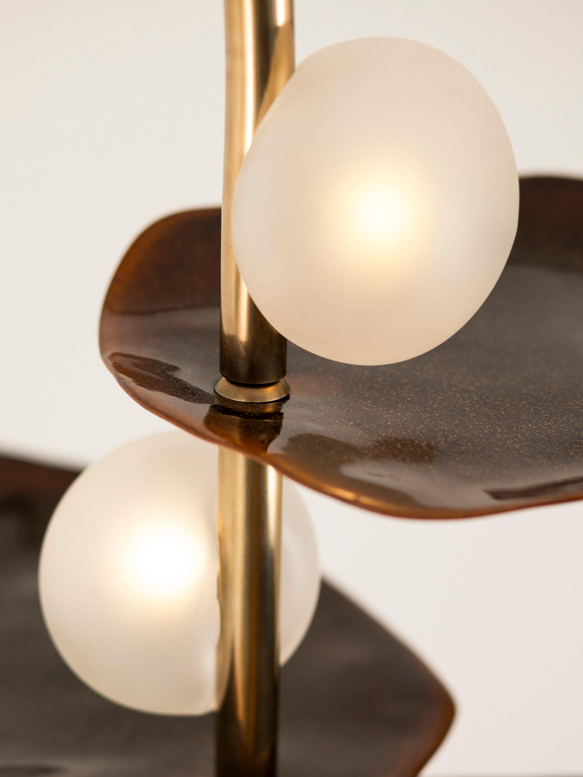 Sofia Mouth Blown Glass LED Config 1, finitura speciale fatta a mano in vendita 4