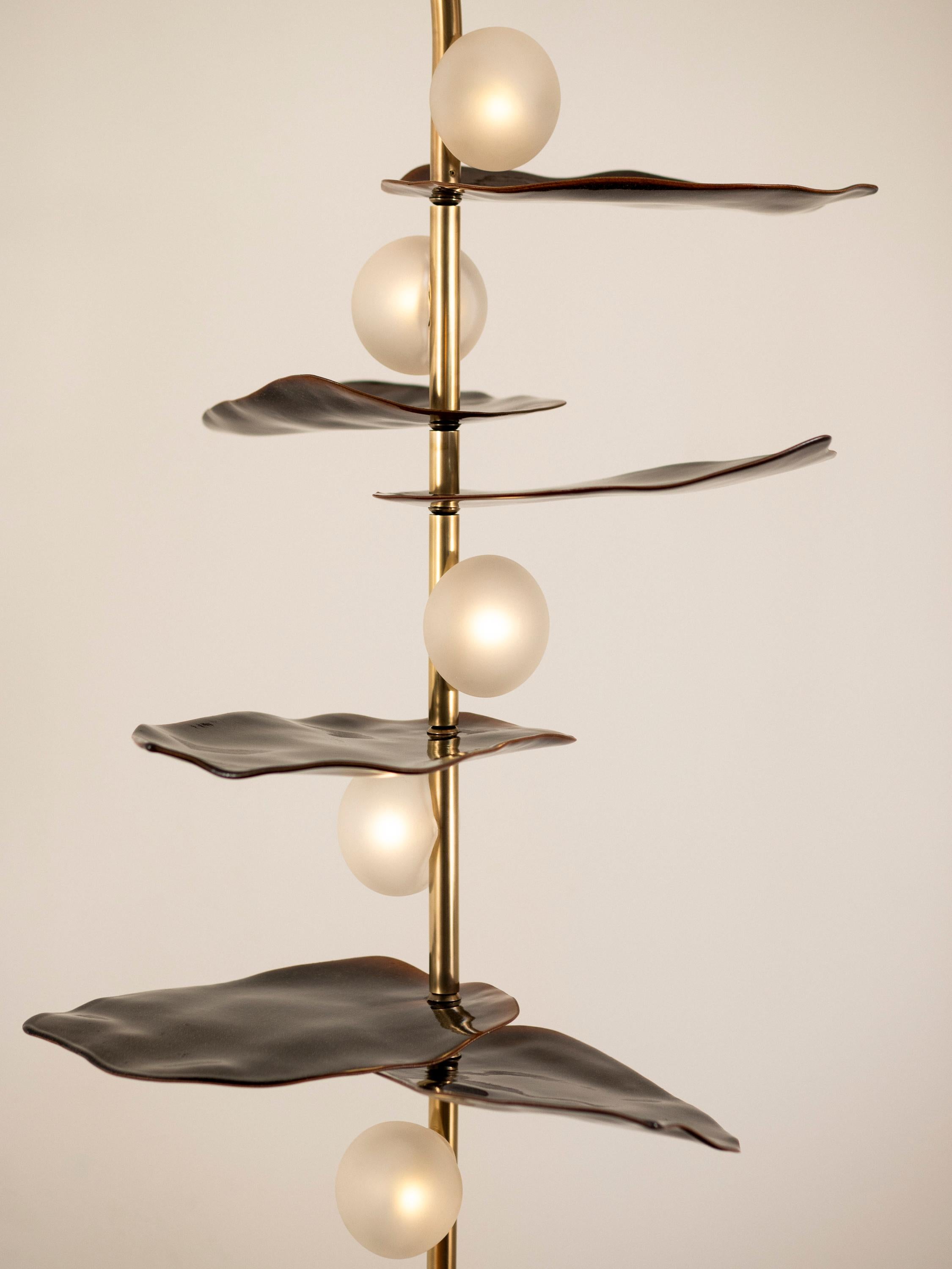 Placcato Sofia Mouth Blown Glass LED Config 1, finitura speciale fatta a mano in vendita