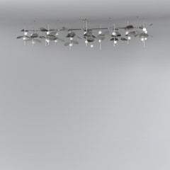 Sofia Config 3, Mouth Blown Glass LED , Handmade Brass, Bronze or Nickel