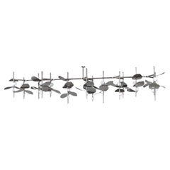 Sofia Mouth Blown Glass LED Config 3, fatto a mano in ottone, bronzo o nichel