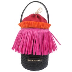 Sofia rafia handmade satchel / handbag