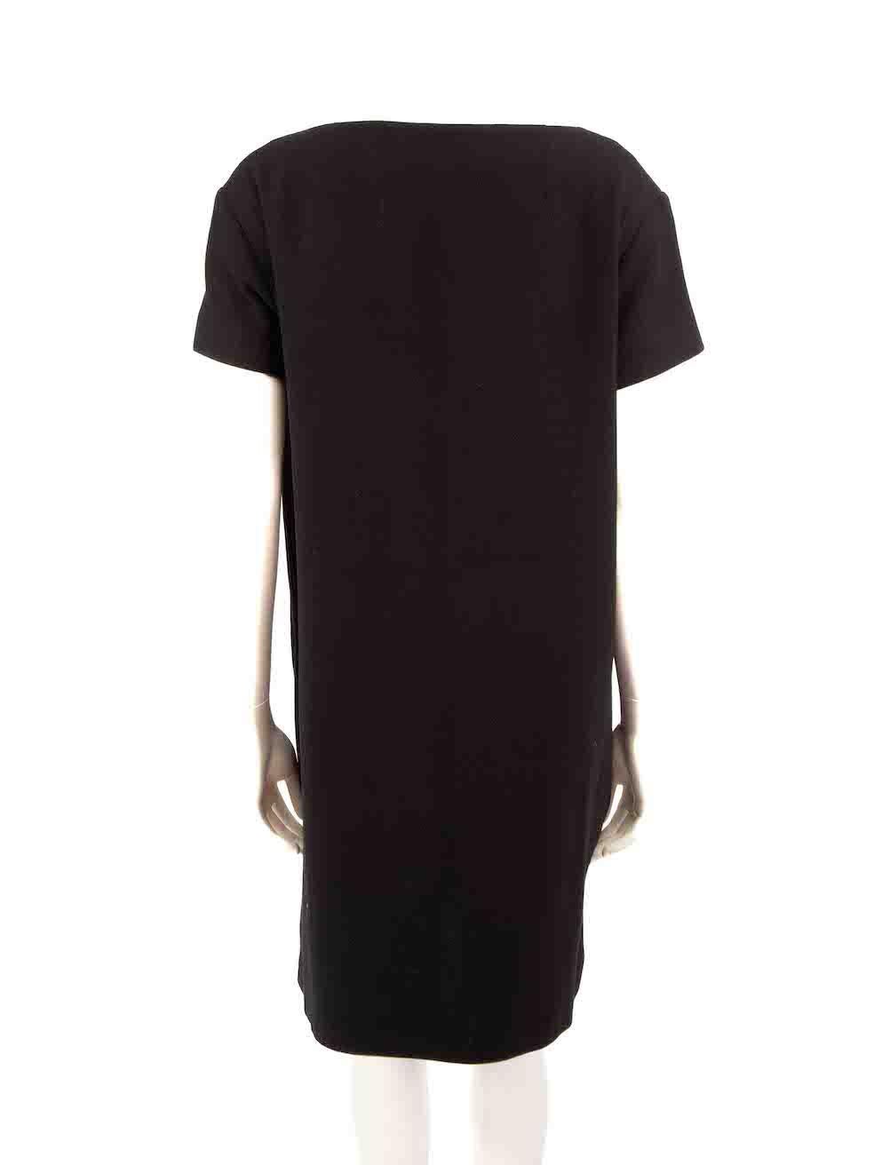 Sofie D'Hoore Black Round Neck Shift Dress Size XL In Good Condition For Sale In London, GB