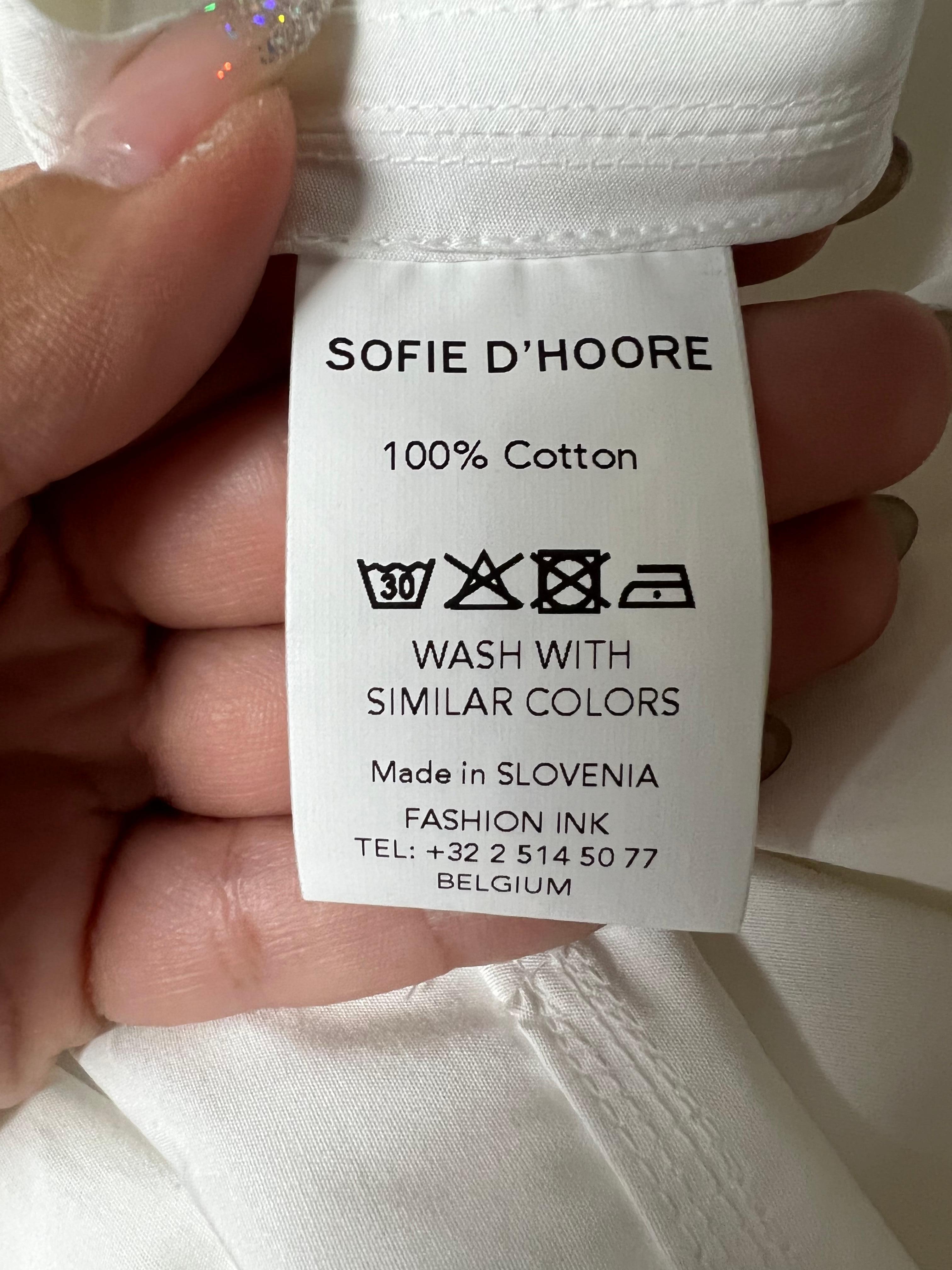 Jupe midi blanche Sofie D'Hoore, taille 38 en vente 5