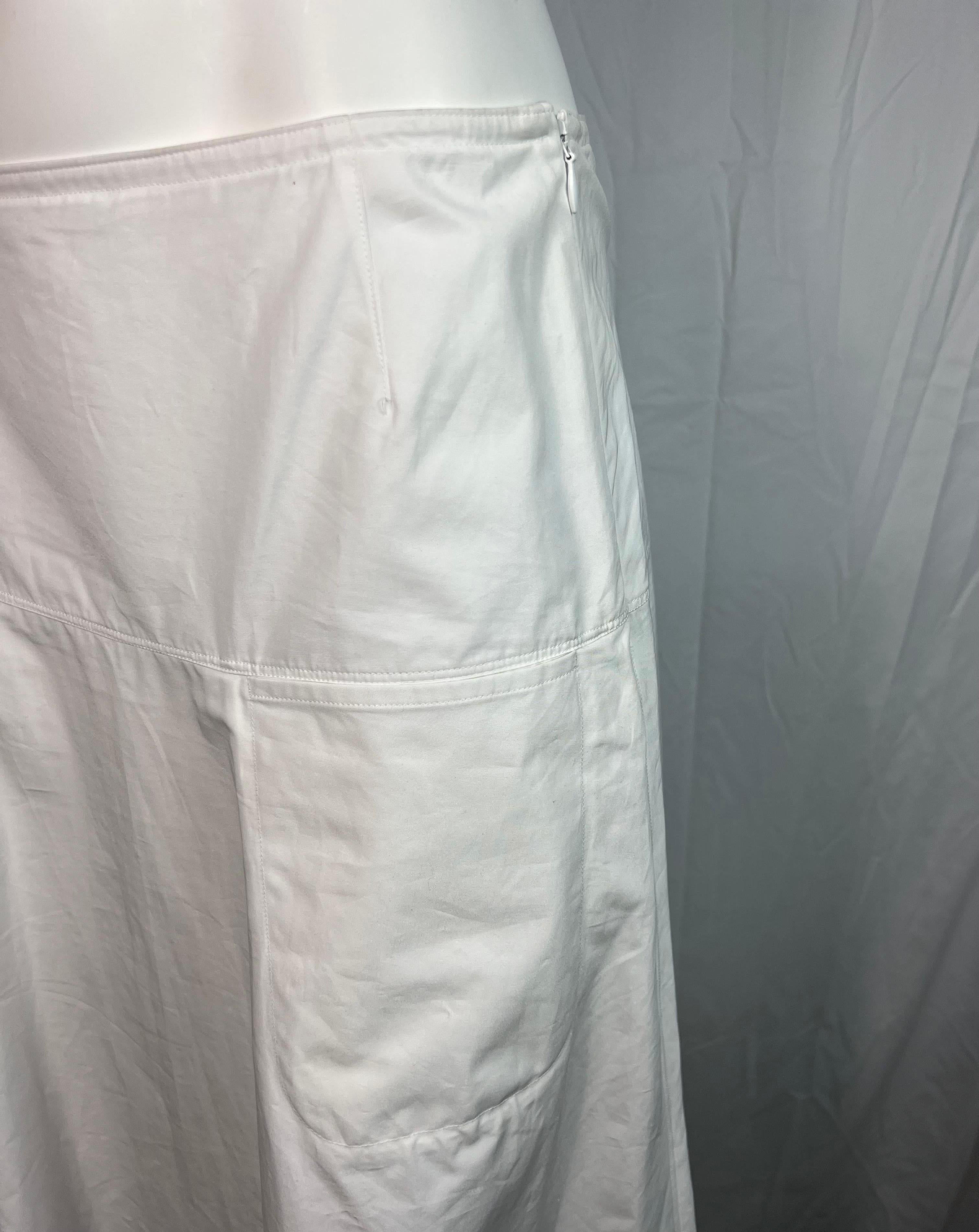 Sofie D’Hoore White Midi Skirt, Size 38 For Sale 2