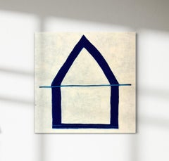 Minimalistisches abstraktes Gemälde „Ein einfaches Leben“