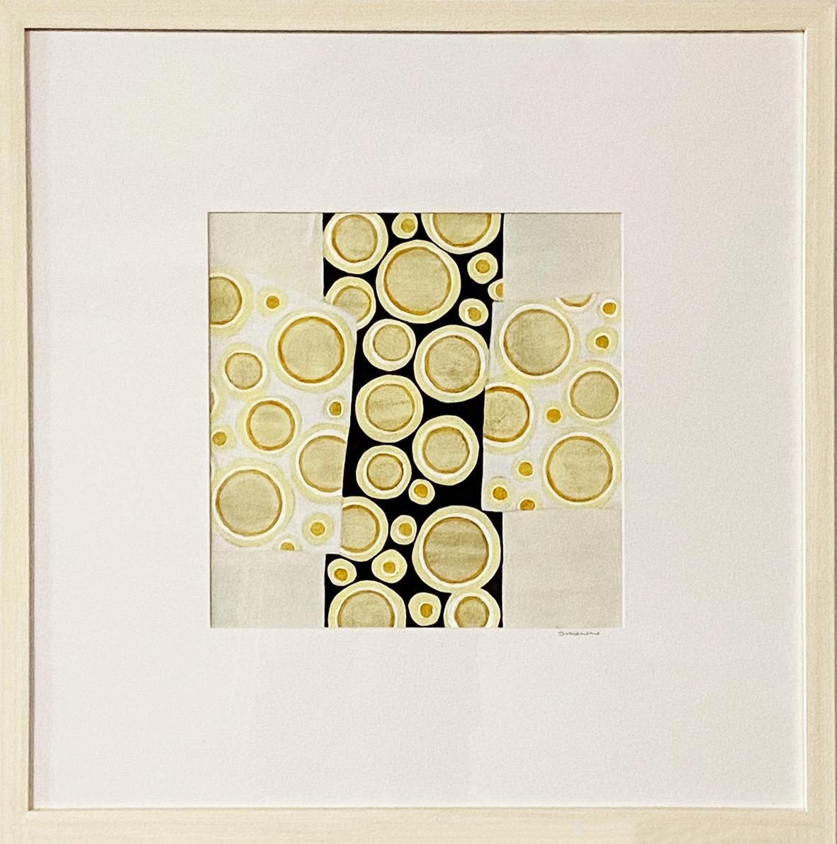 Sofie Swann Abstract Painting - "Bubbles #1, " Abstract Framed Painting