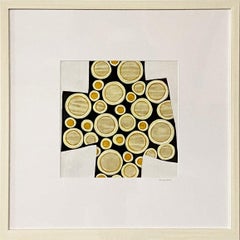 "Bolle #2", Quadro astratto con cornice