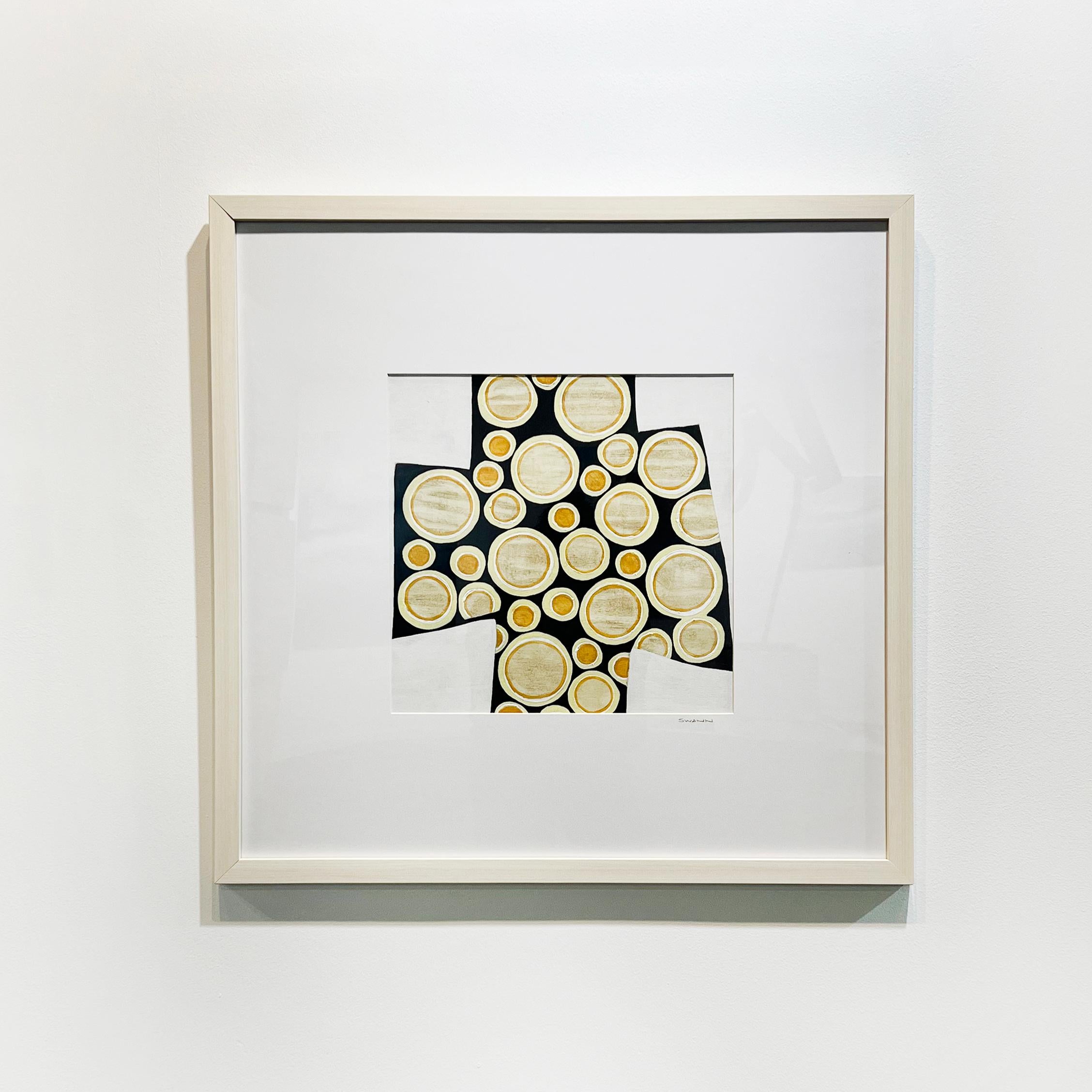 Sofie Swann Abstract Painting - "Bubbles #2, " Abstract Framed Painting