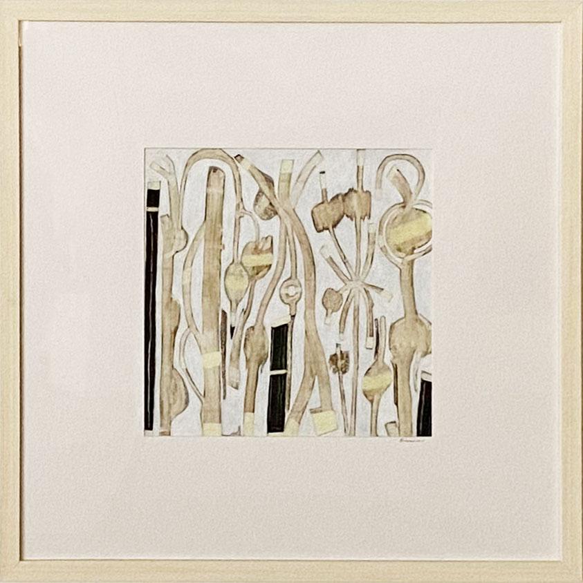 Sofie Swann Abstract Painting - "Dancers #8, " Abstract Framed Painting