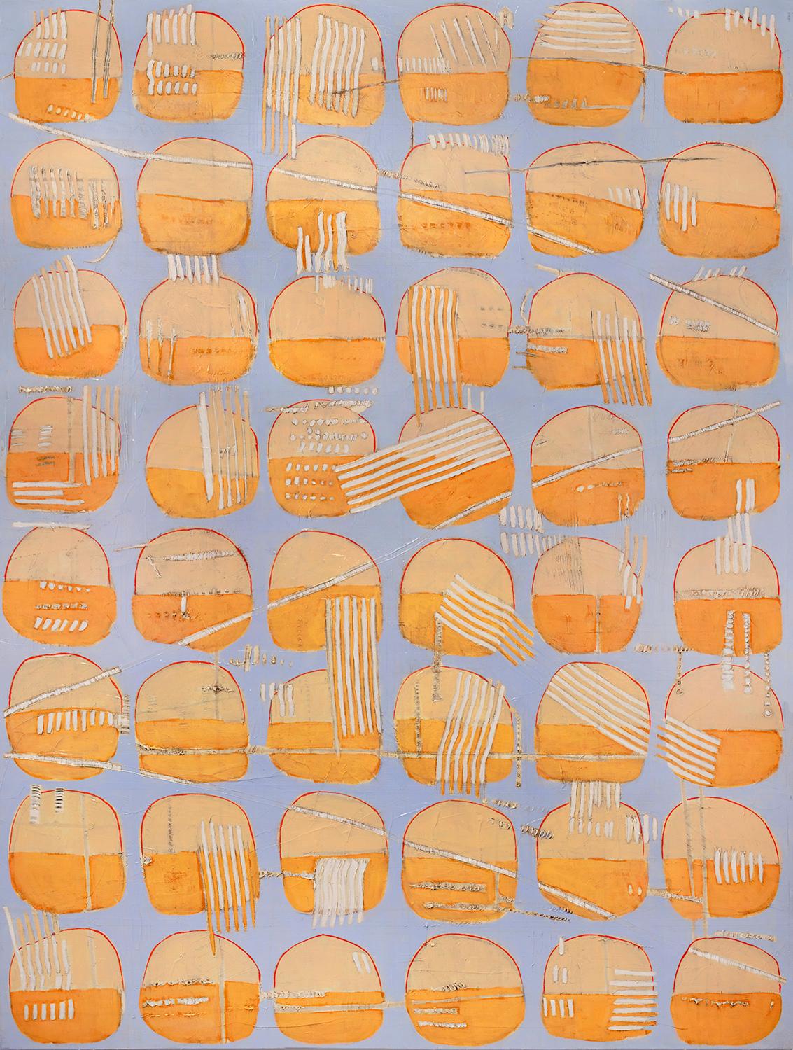 Abstract Painting Sofie Swann - Peinture abstraite "Hello Peaches",